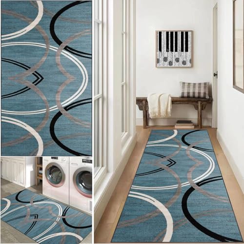 Xiao Ren Läufer Teppich für Flur 40 x 200 cm Küchenteppich Waschbar rutschfest Flur Küchen Teppiche läufer Fußmatte Lang Teppich Läufer für Flur Wohnzimmer von Xiao Ren