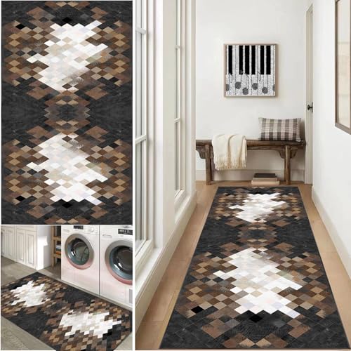 Xiao Ren Läufer Teppich für Flur 80 x 180 cm Küchenteppich Waschbar rutschfest Flur Küchen Teppiche läufer Fußmatte Lang Teppich Läufer für Flur Wohnzimmer von Xiao Ren