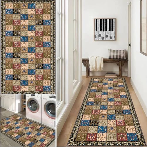 Xiao Ren Teppich Läufer 50x300cmKüchenteppich Waschbar rutschfest, Flur Modern,Entryway Runner Teppich,Küchenläufer Matte Fußmatte Lang,- rutschfest Flur von Xiao Ren