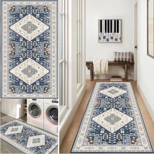 Xiao Ren Teppich Läufer 50x90cmKüchenteppich Waschbar rutschfest, Flur Modern,Entryway Runner Teppich,Küchenläufer Matte Fußmatte Lang,- rutschfest Flur von Xiao Ren