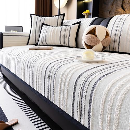 Xiao Ren Weicher Rutschfester Chenille Couch Überzug: Sofa Überzug, Schoner, Überwurf, Bezug für Ecksofa - Anti-Pilling für 1-4 Sitzer L-Form(Gray,45x45 cm Pillowcase) von Xiao Ren
