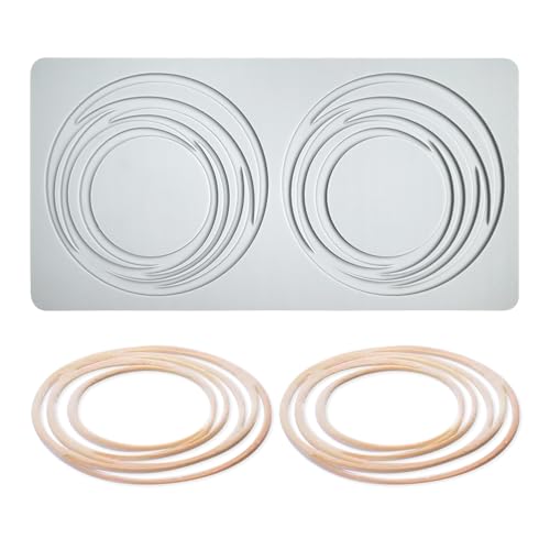 XiaoShenLu Kuchen Spitze Form, Silikon Spitze Fondant Formen, Zucker Handwerk Impression Form Essbare Kuchen Molecular Cuisine Dekoration, 2 Löcher Coil von XiaoShenLu