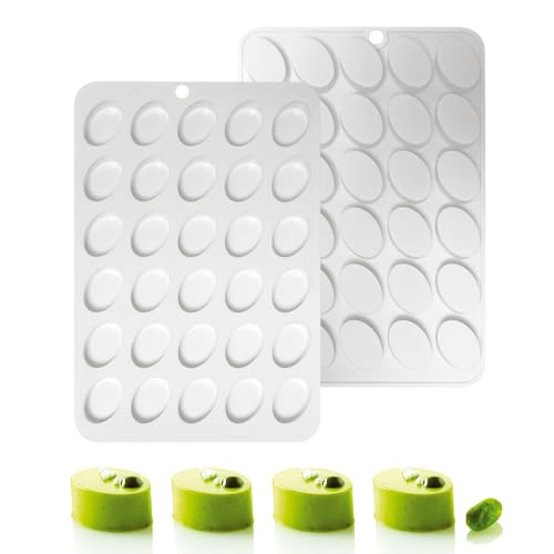 Silikon Französisch Mousse Kuchen Form 3D Backware DIY Schokolade Seife Kerze Form, 30 Löcher Elliptische Sandwich Form Silikon Französisch Mousse Kuchen Form 3D Backware DIY Schokolade Seife Kerze Form, 30 Löcher Elliptische Sandwich Form von XiaoShenLu