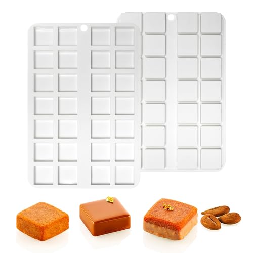 Silikon Mousse Kuchen Form Bakeware Dessert Mousse DIY Schokolade Seife Kerze Form, 28 Löcher Quadrat Sandwich Form Silikon Mousse Kuchen Form Bakeware Dessert Mousse DIY Schokolade Seife Kerze Form, 28 Löcher Quadrat Sandwich Form von XiaoShenLu