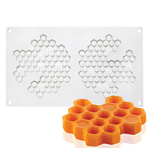 Silikon Mousse Kuchenformen 3D Backformen DIY Form, 2 Löcher Honeycomb von XiaoShenLu