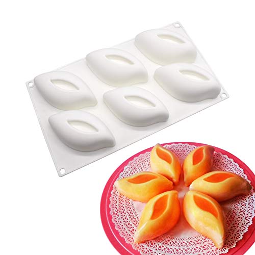 3d kuchenform mousse Silikon Backform DIY Mold, 6 Löcher Pod Petal, weiß von XiaoShenLu