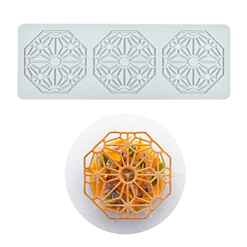 Silikon-Fondant-Spitzenmatte, Zuckerhandwerk-Abdruckform, essbarer Kuchen, Molekularküche, Dekoration, 3 Löcher Papierschnitt Silikon-Fondant-Spitzenmatte, Zuckerhandwerk-Abdruckform, essbarer Kuchen, Molekularküche, Dekoration, 3 Löcher Papierschnitt von XiaoShenLu