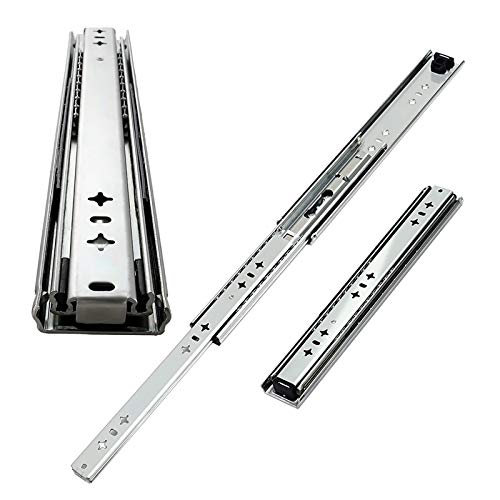 Vollauszug Schubladen Schwerlastauszug 550 1100 mm, Schienen Vollauszug Schubladen Teleskopschienen Mit Verriegelung, Schwerlast Schubladenschienen Bodenmontage ( No lock , Size : 550mm(22 inch) ) von Duchunsheng