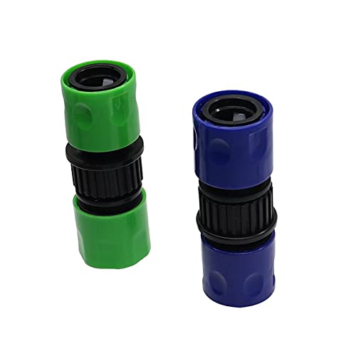 Gartenschlauchverbinder amerikanisch/europäischer Standard 3/4 Zoll Innengewinde / Außengewinde Schnellkupplung Garten Wasseranschluss Düsenverbindungswerkzeug 2 Stück (Farbe: blau) von Xiaochen