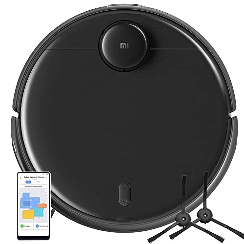 Xiaomi Mi Robot Vacuum-Mop 2 Pro Staubsauger, 3 Reinigungsmodi, Akku 5200 mAh, kompatibel mit Sprachassistenten + Seitenbürsten, französische Version, Schwarz, 3662515025335 von Xiaomi