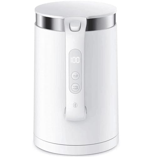 Xiaomi Mi Smart Kettle Pro Wasserkocher mit optionaler iOS/Android App-Steuerung (1,5 Liter, 1.800 Watt, Temperaturanzeige, Temperaturprofile, Schnellkoch-/Warmhaltefunktion, Edelstahlinnengehäuse), Weiß von XIAOMI
