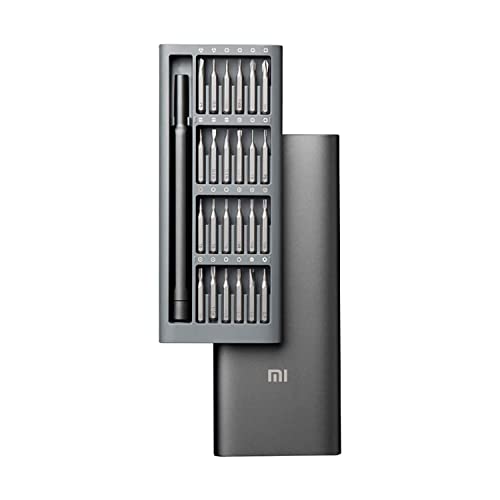 Xiaomi Mi x Wiha Precision Screwdriver (2. Gen) Präzisions-Schraubendreher Set für z.B. Smartphones, Tablets, Konsolen, Kameras, Uhren etc (24 WiHa Bits aus S2 Stahl, Härtegrad 60 HRC, Alluminiumetui) von Xiaomi