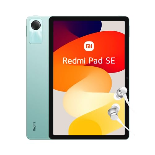 Xiaomi Redmi Pad SE Android Tablet, 11" FHD+Display, WiFi, 8000mAh Akku, MIUI 14, 4+128G(1TB TF), Vier Stereo-Lautsprecher mit Dolby Atmos, Mind Green (DE Version+2 Jahre Garantie) von Xiaomi