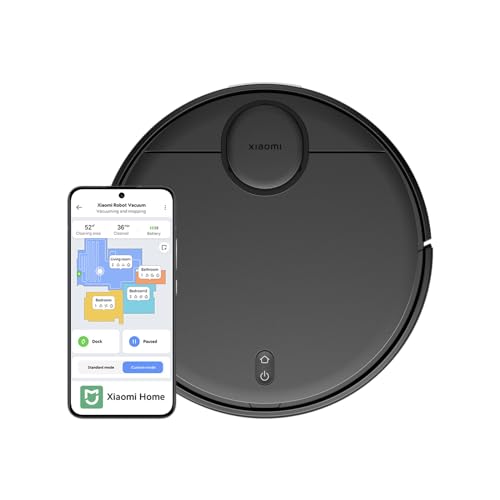 Xiaomi T12 Robot Vacuum, Smart Saugroboter mit Wischfunktion, Roboterstaubsauger mit 3500Pa, LiDAR Navigation, Hinderniserkennung, bis 130 Minuten Laufzeit, App-Steuerung, Teppich Tierhaare Hartböden von Xiaomi