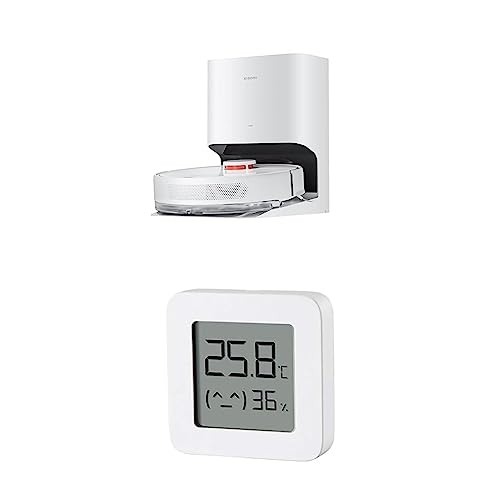 Xiaomi Robot Vacuum X10 EU Saug- & Wischroboter mit Auto Absaugstation + Temperature & Humidity Monitor 2 Bundle, Smart Reinigungsplan, LDS Navigation, 4000Pa Saugkraft von Xiaomi