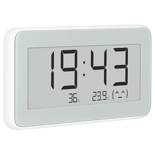 Xiaomi Temperatur und Humidity Monitor Pro, Temperatur- Luftfeuchtigkeit mit Bluetooth, Display Zeitanzeige, weiß, italienische Version, LYWSD02MMC von Xiaomi