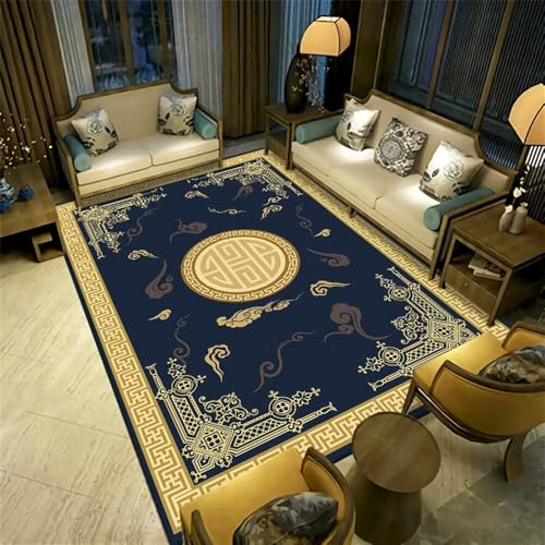 Xiaosua 100x160CM blau Teppich Teenager Junge Gelber Heimdekorationsteppich Schmutzfangmatte Eppich Wohnzimmer elegant möbel Kurzflor-Wohnzimmerteppich von Xiaosua