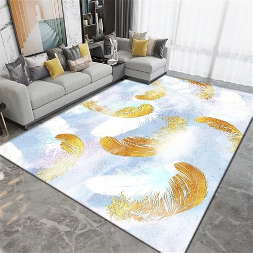 Xiaosua 120x160CM blau Teppich Flur läufer Lila gelber Zierteppich Kids Rugs for Bedrooms Girls kurzflor Baby mädchen groß von Xiaosua
