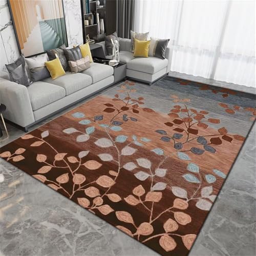 Xiaosua 140x200CM Braun schmutzfangmatte waschbar Blauer Teppich mit Pflanzendruck Dünn Hübscher Kleiner teppiche fürs kinderzimmer Xiaosua 140x200CM Braun schmutzfangmatte waschbar Blauer Teppich mit Pflanzendruck Dünn Hübscher Kleiner teppiche fürs kinderzimmer von Xiaosua