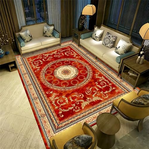 Xiaosua 160x230CM rot schmutzabweisender Teppich Vintage-Blumenteppich Kinder Jungs kuscheliger minimalistisches Design Printing Xiaosua 160x230CM rot schmutzabweisender Teppich Vintage-Blumenteppich Kinder Jungs kuscheliger minimalistisches Design Printing von Xiaosua
