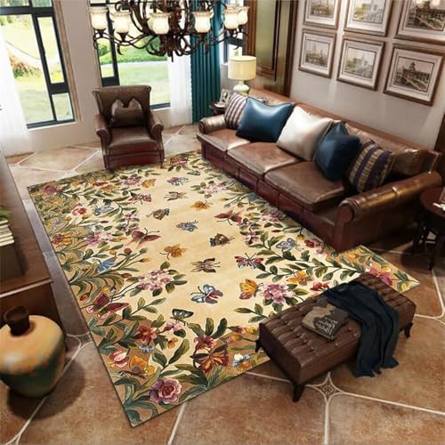 Xiaosua 180x250CM Grün XXL Teppich Lila Blauer Zierteppich Mädchen Carpet Living Room waschbar rutschfest eingangsbereich innen von Xiaosua