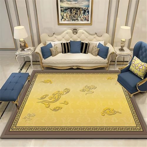 Xiaosua 200x260CM Gelb Relax kuscheliger kurzflor teppi Teppich für Heimdekoration Fußmatte Schmal Creative Color Matching small Rugs for Living Room Sale Rutschfester bedruckter von Xiaosua