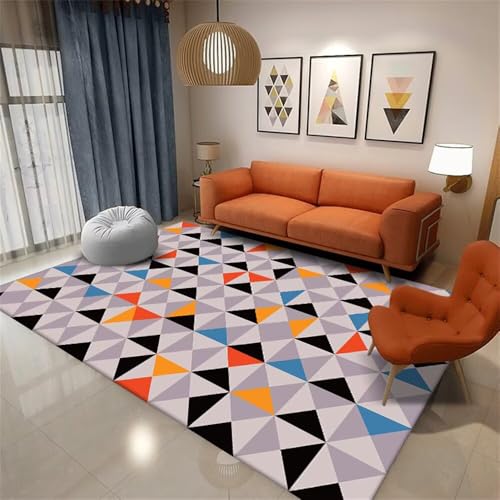 Xiaosua 200x300CM Mehrfarbig Teppich waschbar in Waschmaschine Orange, grau, schwarz. Mädchen Jugendzimmer lässig nach Hause Dekoration langlebig und Teppiche läufer Flur rutschfest Xiaosua 200x300CM Mehrfarbig Teppich waschbar in Waschmaschine Orange, grau, schwarz. Mädchen Jugendzimmer lässig nach Hause Dekoration langlebig und Teppiche läufer Flur rutschfest von Xiaosua