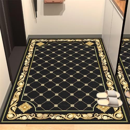 Xiaosua 200x300CM schwarz küchenläufer waschbar Gelber schmutzabweisender und pflegeleichter Teppich Teppiche Wohnzimmer sind verschleißfest kuschelig kinderzimmer mädchen von Xiaosua