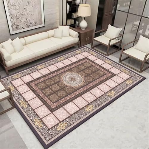 Xiaosua 50x80CM Mehrfarbig Teppich rutschfest waschbar Alter rosa Vintage-Teppich Maschinenwaschbar Outdoor Teppiche waschbare läufer Moderne von Xiaosua