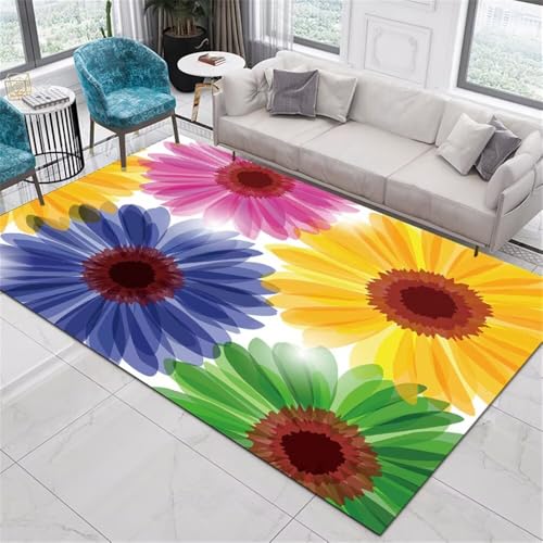 Xiaosua 80x150CM blau Teppich küche waschbar Gelb, lila, grün. Läufer Flur rutschfest tür küchenteppich von Xiaosua