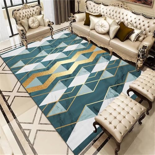 Xiaosua Aesthetic Teppich200x260CM Jungen Jugendzimmer Teppich antirutsch gelb grau moderner blau Tatami Matte Terassenteppich Girls Rugs von Xiaosua
