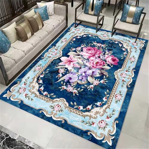 Xiaosua Büro Bodenmatte200x300CM Grosser Teppich Terassenteppich Rosa lila dekorativer blau Couch Wohnzimmer Kids Room Rugs for Girls small Living von Xiaosua