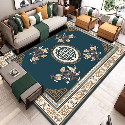 Xiaosua Büro Bodenmatte200x300CM Kinderteppich Teppich rutschfest Bequemer und strapazierfähiger blau mädchenzimmer Jungen jugendzimmer Dekoration Wohnzimmer von Xiaosua