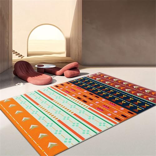 Xiaosua Bürostuhl Teppich Orange Farbe Teppich Teenager Junge 200X250CM Teppich Waschbar 6Ft 6.7''X8Ft 2.4'' von Xiaosua