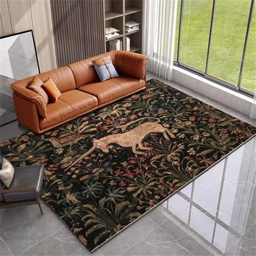 Xiaosua Carpet Living Room80x150CM Teppich Für Kinder kinderzimmer teppiche Grüner roter rechteckiger schwarz elegant Bettvorleger Schlafzimmer kuschel babyzimmer Junge von Xiaosua