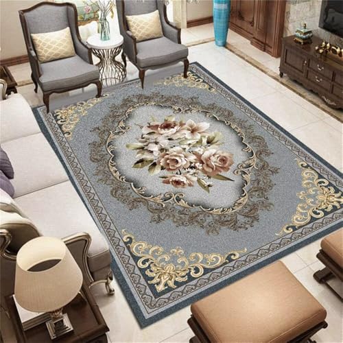 Xiaosua Carpet Living Room80x150CM Teppich arbeitszimmer Bequemer und strapazierfähiger blau-grau waschbar in Waschmaschine küchenteppich Kids Room Rugs for Girls von Xiaosua