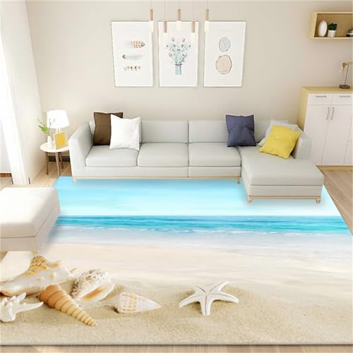 Xiaosua Carpet Store Teppich Esstisch Teppich 130X190CM Teppich 3D Blau von Xiaosua