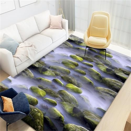 Xiaosua Couch Teppich Wohnzimmer Teppich Kuschelig 40X60CM Bettumrandung Teppich 3 Teilig Grün von Xiaosua