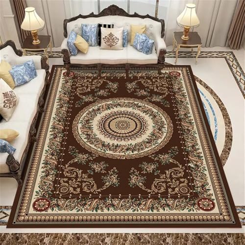 Xiaosua Creative Color Matching Teppich Design 120x180CM Gaming Dunkelbraun Mehrfarbiger schmutzabweisender und pflegeleichter Bett rutsch Stop Jugendz von Xiaosua