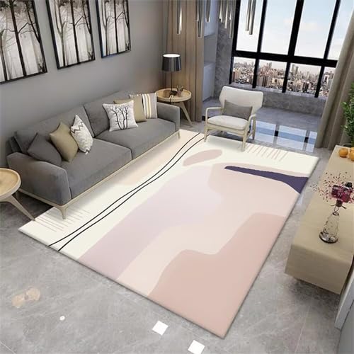 Xiaosua D'Intérieur Deko-Teppich Grau Salon Teppich Abstrakt Geometrisch Modern Bettvorleger Esszimmer Teppiche Wohnzimmer 160X250CM Esszimmer Wohnzimmer von Xiaosua