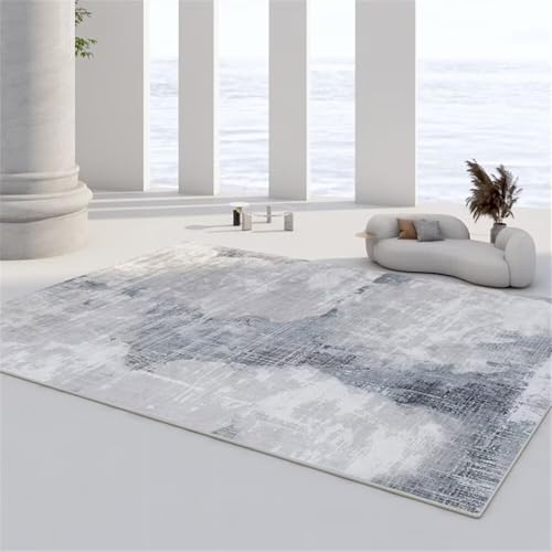 Xiaosua Gebetsteppich bettvorleger 60x120CM maschinenwaschbar Outdoor Teppiche Grau Blauer strapazierfähiger und pflegeleichter Teppich schreibtischstuhl Waschbar Küche von Xiaosua