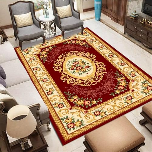Xiaosua Kinder Teppiche120x120CM Teppich Kinderzimmer Mädchen mädchenzimmer Gelber Vintage-Blumenteppich rot Teenager teppiche fürs weich ohne zu verblassen Xiaosua Kinder Teppiche120x120CM Teppich Kinderzimmer Mädchen mädchenzimmer Gelber Vintage-Blumenteppich rot Teenager teppiche fürs weich ohne zu verblassen von Xiaosua