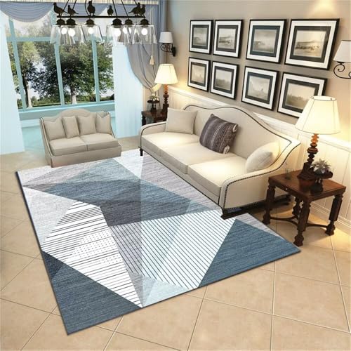 Xiaosua Kinder Teppiche120x120CM XXL Teppich Jungs Grauer rechteckiger Wohnzimmerteppich blau Rutschfester Langer Flur schlafzimmerteppich von Xiaosua
