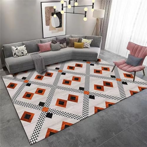 Xiaosua Küche Teppich60x110CM Outdoor Teppich waschbare teppiche Schalldichter Rutschfester Teppich mit modernem geometrischem Muster für das Wohnzimmer Mehrfarbig von Xiaosua