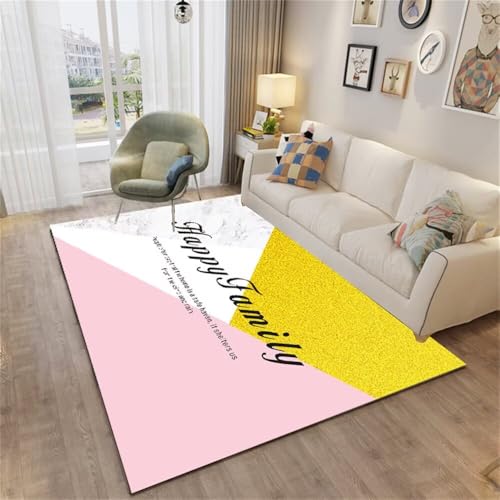 Xiaosua Kurzflor Teppich200x260CM Teppich Babyzimmer Junge mädchen jugendzimmer Gelb-Grauer Zierteppich Rosa verschleißfeste Schalldämmung für Kinder vorraum Xiaosua Kurzflor Teppich200x260CM Teppich Babyzimmer Junge mädchen jugendzimmer Gelb-Grauer Zierteppich Rosa verschleißfeste Schalldämmung für Kinder vorraum von Xiaosua