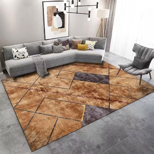 Xiaosua Kurzflor Teppich200x300CM Grosser Teppich Jungen jugendzimmer Moderner mit Streifenmuster und samtfreiem Design, Antifouling Braun Xiaosua Kurzflor Teppich200x300CM Grosser Teppich Jungen jugendzimmer Moderner mit Streifenmuster und samtfreiem Design, Antifouling Braun von Xiaosua