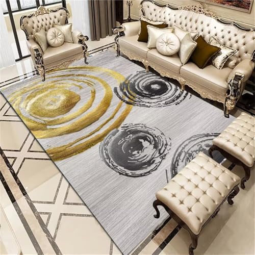 Xiaosua Large Square Floor Cushions Velvet200x200CM Küche Teppich Jungen Jugendzimmer Gelber rechteckiger Wohnzimmerteppich Grau waschbarer vorleger tepich in Wohnzimmer von Xiaosua
