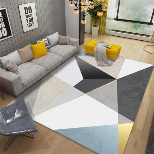 Xiaosua Schlafzimmer Teppich Für Erwachsene Großer Dreieckiger Teppich Praktischer Farbiger Teppich Teppich Antirutsch Natur Teppich 5Ft 10.9''X8Ft 2.4'' Weiß von Xiaosua