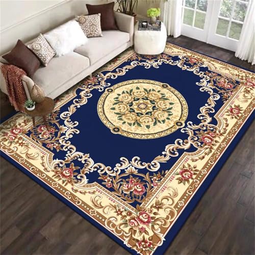 Xiaosua Schlafzimmer Teppich70x140CM Korridor Teppich Boden Mehrfarbiger Retro-Blumenteppich Grau teppiche Wohnzimmer groß küchenteppich von Xiaosua
