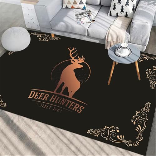 Xiaosua Small Bedroom Rug80x150CM Teppich Kinder Schallisolierung Schmutzabweisender und pflegeleichter schwarz läufer Flur rutschfest waschbarer kinderzimmer Aesthetic von Xiaosua